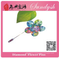 Sundysh Handmade Rainbow Crystal Flower Brooches